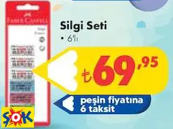 FABER CASTELL SİLGİ SETİ 6'LI